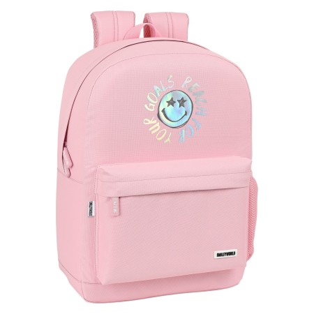 Cartable Smiley Iris Rose (32 x 43 x 14 cm)