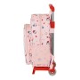 Cartable à roulettes Hello Kitty Happiness Girl Rose Blanc (26 x 34 x 11 cm)