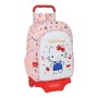 Cartable à roulettes Hello Kitty Happiness Girl Rose Blanc (33 x 42 x 14 cm)