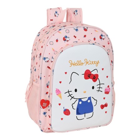 Cartable Hello Kitty Happiness girl Rose Blanc (33 x 42 x 14 cm)