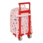 Cartable à roulettes Hello Kitty Happiness Girl Rose Blanc (22 x 28 x 10 cm)