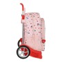 Cartable à roulettes Hello Kitty Happiness Girl Rose Blanc (33 x 42 x 14 cm)