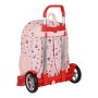 Cartable à roulettes Hello Kitty Happiness Girl Rose Blanc (33 x 42 x 14 cm)