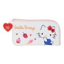 Trousse d'écolier Hello Kitty Happiness Girl Rose Blanc (23 x 11 x 1 cm)