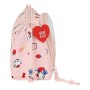 Trousse d'écolier Hello Kitty Happiness Girl Rose Blanc (20 x 11 x 8.5 cm)