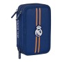 Pochette à crayons triple Real Madrid C.F. Bleu (12.5 x 19.5 x 5.5 cm) (36 Pièces)