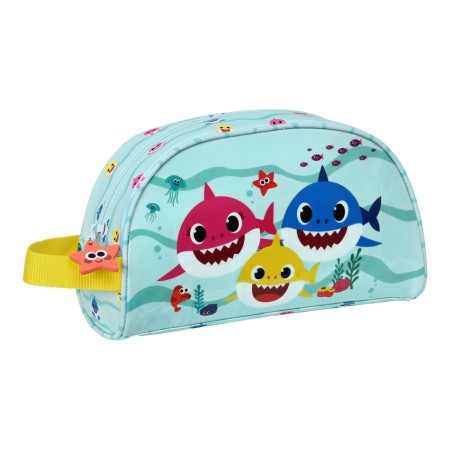 Trousse de toilette enfant Baby Shark Beach day Jaune Bleu clair (26 x 16 x 9 cm)