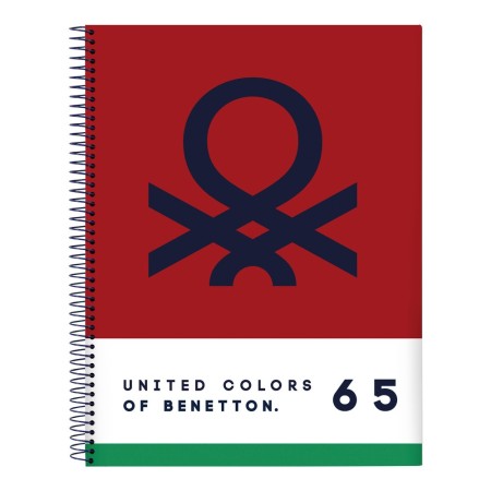 Cahier à Spirale Benetton United Rouge Blanc Vert A4