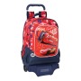 Cartable à roulettes Cars Double Vision Rouge Blue marine (32 x 42 x 14 cm)