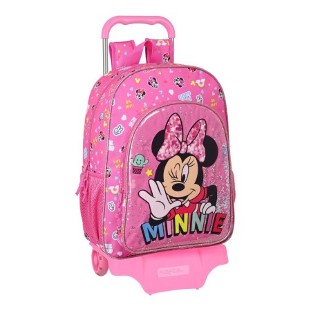 Cartable à roulettes Minnie Mouse Lucky Rose (33 x 42 x 14 cm)