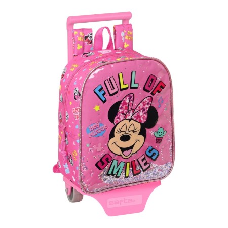 Cartable à roulettes Minnie Mouse Lucky Rose (22 x 28 x 10 cm)