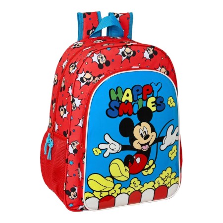 Cartable Mickey Mouse Clubhouse Happy smiles Rouge Bleu (33 x 42 x 14 cm)