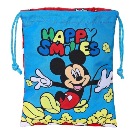 Sac à goûter Mickey Mouse Clubhouse Happy Smiles Rouge Bleu (20 x 25 x 2 cm)