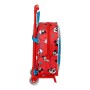 Cartable à roulettes Mickey Mouse Clubhouse Happy Smiles Rouge Bleu (22 x 28 x 10 cm)