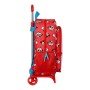 Cartable à roulettes Mickey Mouse Clubhouse Happy Smiles Rouge Bleu (33 x 42 x 14 cm)