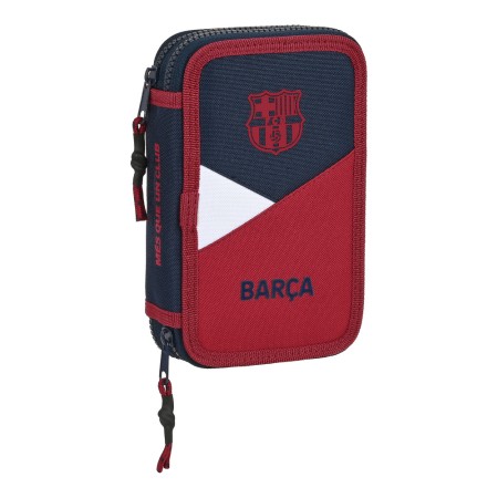 Plumier double F.C. Barcelona Corporativa Bleu Bordeaux (12.5 x 19.5 x 4 cm) (28 pcs)