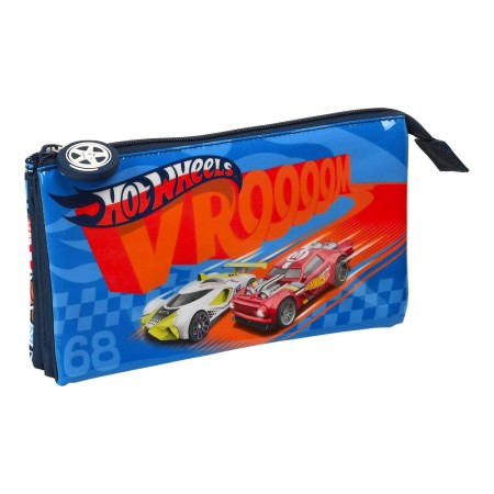 Trousse d'écolier Hot Wheels Challenge Multicouleur Blue marine (22 x 12 x 3 cm)