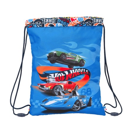 Sac à dos serré par des ficelles Hot Wheels Challenge Multicouleur Blue marine (26 x 34 x 1 cm)