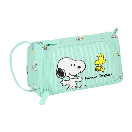 Trousse Scolaire avec Accessoires Snoopy Friends forever Menthe (32 Pièces)