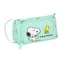 Trousse d'écolier Snoopy Friends forever Menthe (20 x 11 x 8.5 cm)