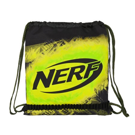 Sac à dos serré par des ficelles Nerf Neon Noir Citron (35 x 40 x 1 cm)