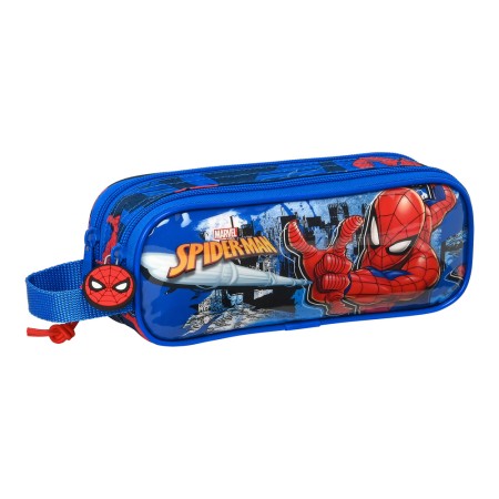 Trousse d'écolier Spiderman Great Power Rouge Bleu (21 x 8 x 6 cm)