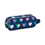 Trousse Fourre-Tout Double Benetton Corazones Blue marine (21 x 8 x 6 cm)