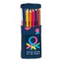 Pochette crayons Benetton Corazones Enveloppante Multicouleur Blue marine (27 Pièces) (7 x 20 x 7 cm)