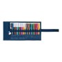 Pochette crayons Benetton Corazones Enveloppante Multicouleur Blue marine (27 Pièces) (7 x 20 x 7 cm)