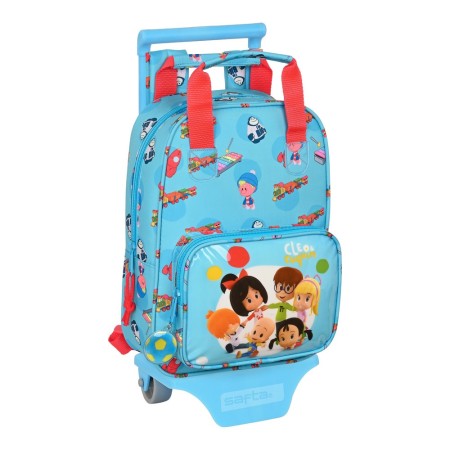 Cartable à roulettes Cleo & Cuquin Good Night Bleu (20 x 28 x 8 cm)