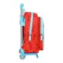 Cartable à roulettes SuperThings Kazoom Kids Rouge Bleu clair (27 x 33 x 10 cm)