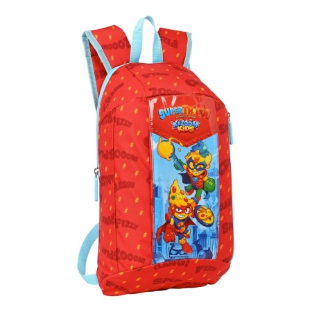 Sac à dos Casual SuperThings Kazoom kids Rouge Bleu clair (22 x 39 x 10 cm)