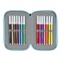 Pochette à crayons triple SuperThings Kazoom Kids Rouge Bleu clair (12.5 x 19.5 x 5.5 cm) (36 Pièces)