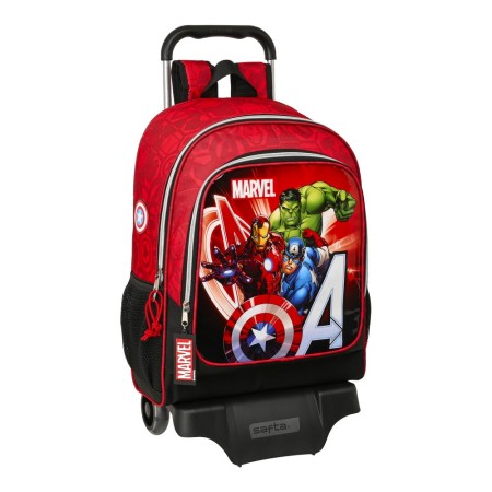 Cartable à roulettes The Avengers Infinity Rouge Noir (32 x 42 x 14 cm)