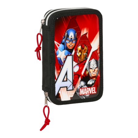 Plumier double The Avengers Infinity Rouge Noir (12.5 x 19.5 x 4 cm) (28 pcs)