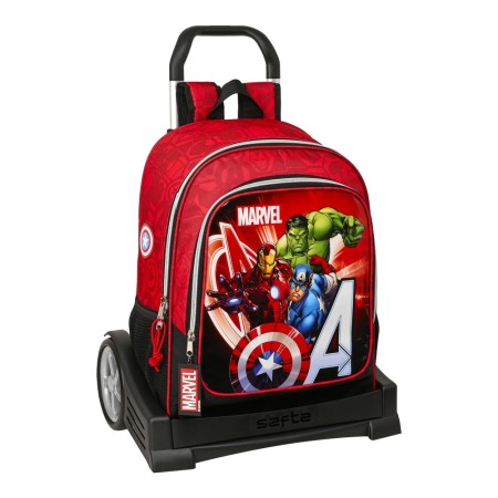 Cartable à roulettes The Avengers Infinity Rouge Noir (32 x 42 x 14 cm)