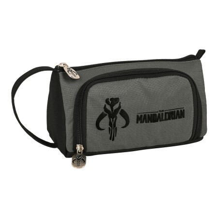 Trousse d'écolier The Mandalorian Noir Gris (20 x 11 x 8.5 cm)