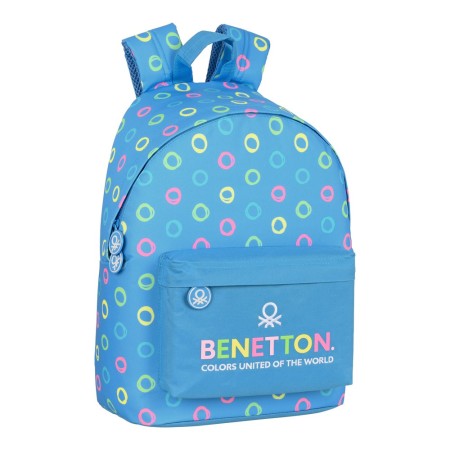 Sacoche pour Portable Benetton Hoop Bleu Multicouleur (31 x 41 x 16 cm)