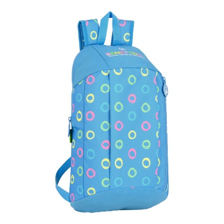 Sac à dos Casual Benetton Hoop Bleu Multicouleur (22 x 39 x 10 cm)