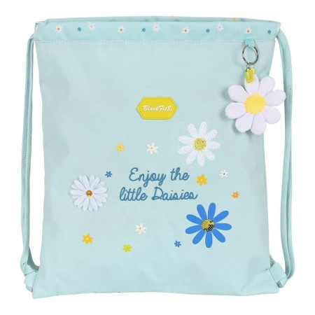 Sac à dos serré par des ficelles BlackFit8 Daisies Bleu clair (35 x 40 x 1 cm)