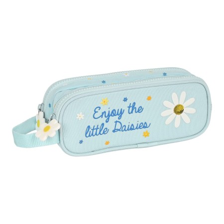 Trousse d'écolier BlackFit8 Daisies Bleu clair (21 x 8 x 6 cm)