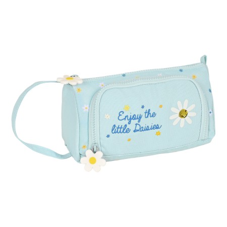 Trousse d'écolier BlackFit8 Daisies Bleu clair (20 x 11 x 8.5 cm) (32 Pièces)