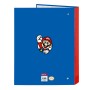 Reliure à anneaux Super Mario Rouge Bleu A4 (26.5 x 33 x 4 cm)