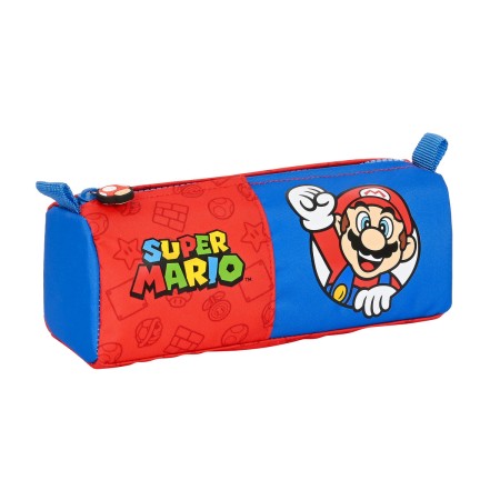 Trousse d'écolier Super Mario Rouge Bleu (21 x 8 x 7 cm)