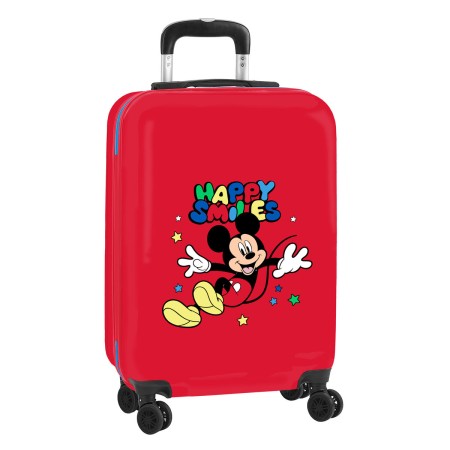 Trolley de Cabine Mickey Mouse Happry Smiles Rouge Bleu 20'' (34.5 x 55 x 20 cm)