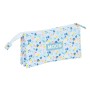 Trousse Fourre-Tout Triple Moos Lovely Bleu clair (22 x 12 x 3 cm)