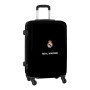 Valise de taille moyenne Real Madrid C.F. Noir Blanc Vert turquoise 24'' (40 x 63 x 26 cm)