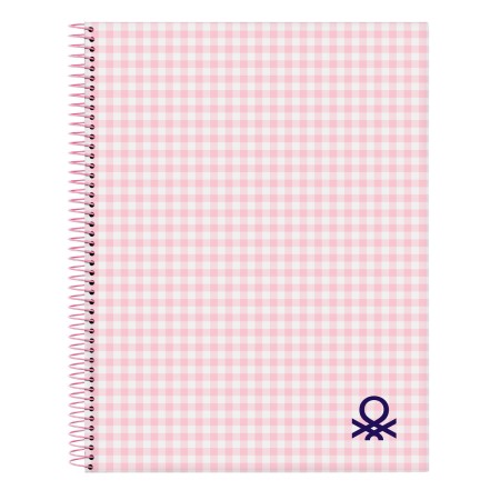 Carnet Benetton Vichy Rose A4