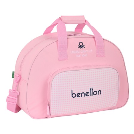 Sac de sport Benetton Vichy Rose (48 x 33 x 21 cm)