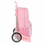 Cartable à roulettes Benetton Vichy Rose (30 x 46 x 14 cm)